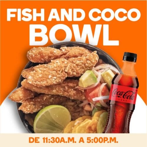 Fish & Coco Bowl + Coca-Cola